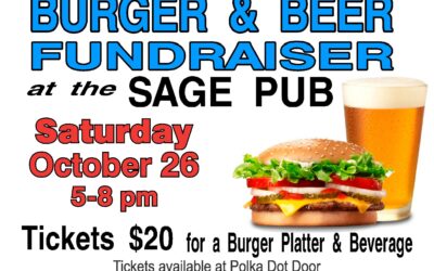 LAST CALL FOR SAT. OCT 26 OLWQS BEER & BURGER FUNDRAISER AT THE SAGE!